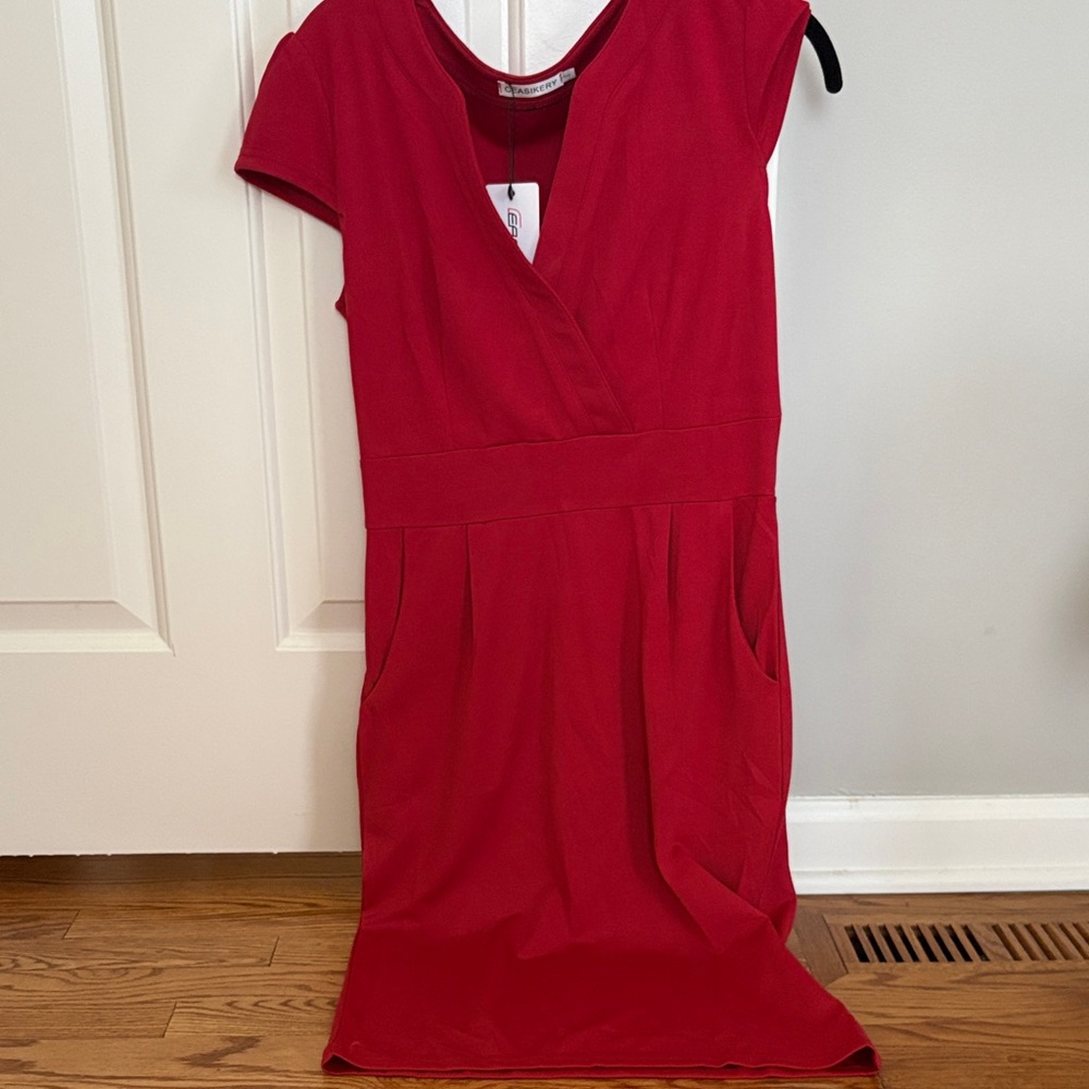 Chic Red Midi Dress